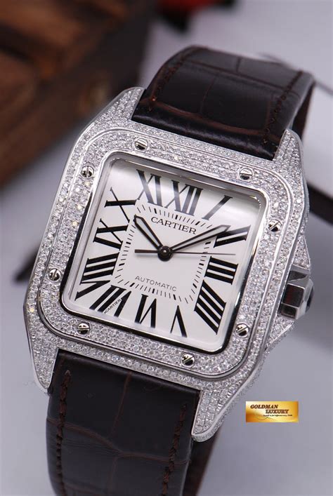 santos cartier xl 100|cartier santos 100 xl diamond.